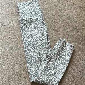 Balance Collection Gray and Green Animal Print Leggings